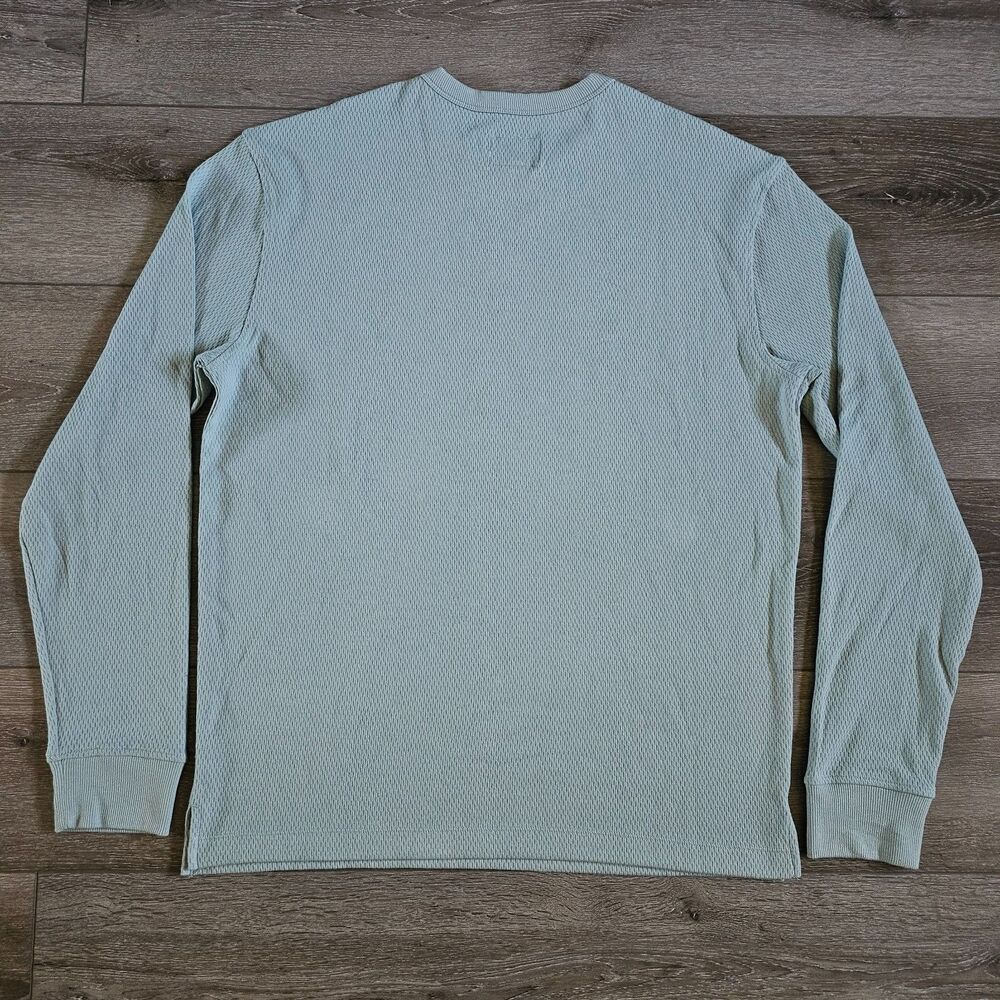 Mens Goodfellow & Co. Vintage Textured Waffle Knit Long Sleeve Crew neck Shirt M - Picture 3 of 3